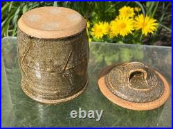 Richard Batterham Celedon Lidded Jar 7 & 1/2 Studio Pottery Good Condition Richard Batterham Celedon Lidded Jar 7 & 1/2 Studio Pottery Good Condition