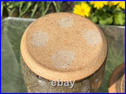 Richard Batterham Celedon Lidded Jar 7 & 1/2 Studio Pottery Good Condition