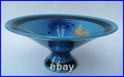 Richard Godfrey (1949-2014), studio pottery earthenware footed bowl, c1990 Richard Godfrey (1949-2014), studio pottery earthenware footed bowl, c1990