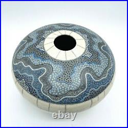 Rob MacKay Raku Pottery Urn Vase Textured