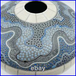 Rob MacKay Raku Pottery Urn Vase Textured