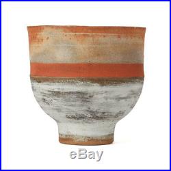 Robin Welch Orange Glazed Studio Pottery Footed Bowl 20th C