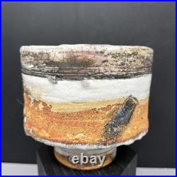 Robin Welch decorated Stoneware Yunomi (tea Bowl) With Foot 10.6cm Diam #2504 Robin Welch decorated Stoneware Yunomi (tea Bowl) With Foot 10.6cm Diam #2504