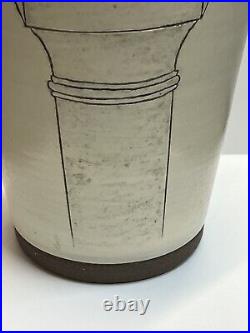 Rodney Lawrence b1950 Large studio vase Cats & Dogs British Studio Potter