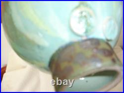 Roger Cockram Pot, Salmon Swirling in Green Sea Water, Very Rare