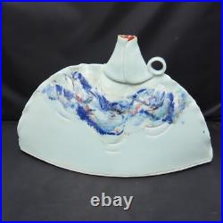 Roger Cockram, studio pottery porcelain globular bottle vase, c2010