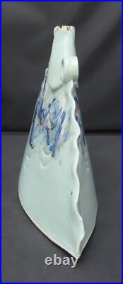 Roger Cockram, studio pottery porcelain globular bottle vase, c2010