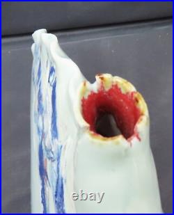 Roger Cockram, studio pottery porcelain globular bottle vase, c2010