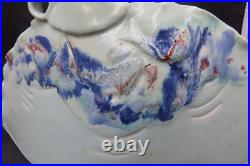 Roger Cockram, studio pottery porcelain globular bottle vase, c2010