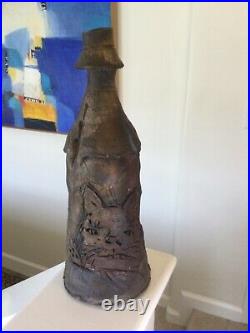 Ron Meyers, Cat Bottle, earthenware Vase