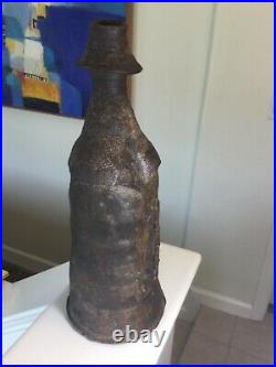 Ron Meyers, Cat Bottle, earthenware Vase