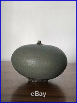 Rose Cabat Feelie Trio Vases Signed Pottery Aqua Blue
