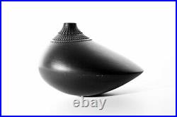 Rosenthal Studio-Line 14 CM Porcelain Black Pollo Vase ° Design Tapio Wirkkala