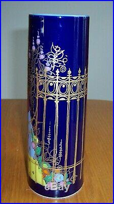 Rosenthal Studio Linie Bjorn Wiinblad 1001 Arabian Night Tall Cobalt Blue Vase