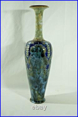 Royal Doulton Lambeth Studio Art Nouveau Stoneware Vase, Marion Holbrook c. 1906