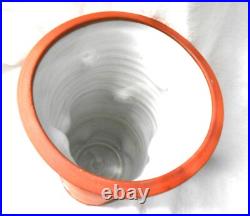 Rupert Blamire R. B. Studio Art Vase terracotta pottery blue enamel indents vgc