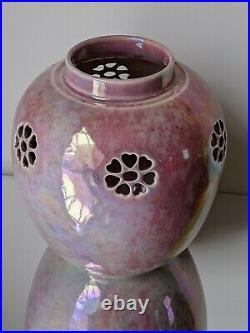 Ruskin Pottery Pot Pourri / Ginger Jar Strawberry Crush LUSTRE c. 1927