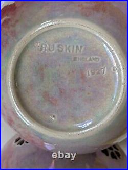 Ruskin Pottery Pot Pourri / Ginger Jar Strawberry Crush LUSTRE c. 1927