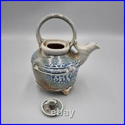 Ruthanne Tudball Studio Pottery hand built stoneware glazed teapot. VGC