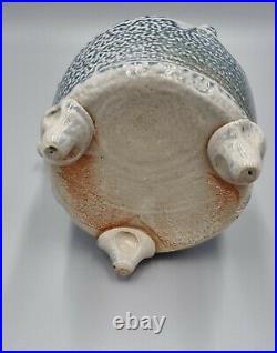 Ruthanne Tudball Studio Pottery hand built stoneware glazed teapot. VGC