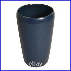 SAXBO Denmark Studio Pottery Blue Glaze Vase 122 Mid Century Scandinavian