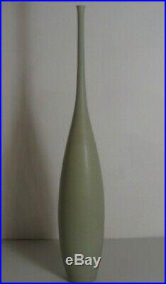 SOPHIE COOK Large Studio Pottery Grey Porcelain Bottle Vase 45 cm Tall British