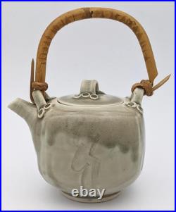 Saly Dawson Studio Pottery Celadon Glaze Teapot 20th Century