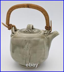 Saly Dawson Studio Pottery Celadon Glaze Teapot 20th Century