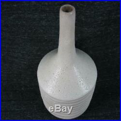 Sara Paloma Art Pottery Vase #1 Modernist Stoneware with White Volcanic Glaze