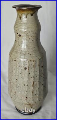 Sculptural stoneware studio pottery vase possibly Camberwell School, mid century