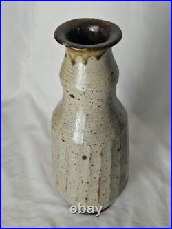 Sculptural stoneware studio pottery vase possibly Camberwell School, mid century