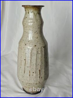 Sculptural stoneware studio pottery vase possibly Camberwell School, mid century