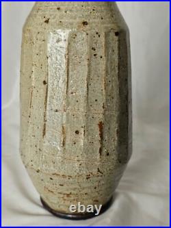 Sculptural stoneware studio pottery vase possibly Camberwell School, mid century