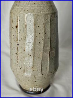 Sculptural stoneware studio pottery vase possibly Camberwell School, mid century