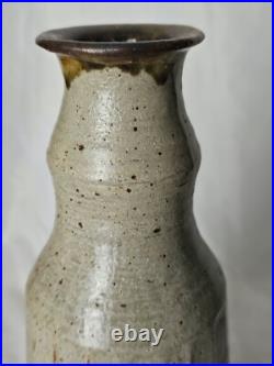 Sculptural stoneware studio pottery vase possibly Camberwell School, mid century