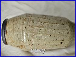 Sculptural stoneware studio pottery vase possibly Camberwell School, mid century