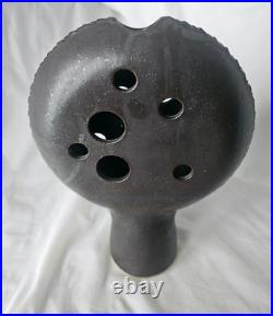 Sculptural studio pottery large pierced vase, Circa mid century modern