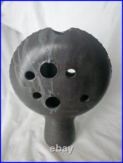 Sculptural studio pottery large pierced vase, Circa mid century modern