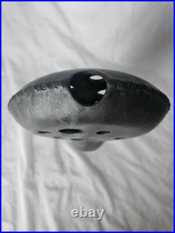 Sculptural studio pottery large pierced vase, Circa mid century modern