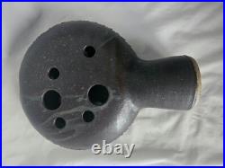 Sculptural studio pottery large pierced vase, Circa mid century modern