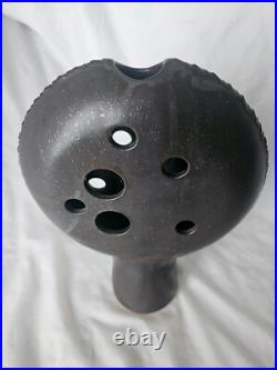 Sculptural studio pottery large pierced vase, Circa mid century modern