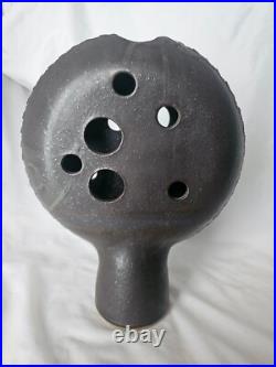 Sculptural studio pottery large pierced vase, Circa mid century modern