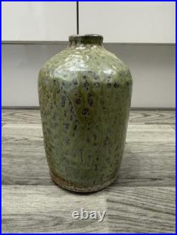 Sheherezade Alam Studio Pottery Vase Lahore Pakistan Iridescent Green Glaze