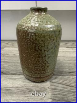 Sheherezade Alam Studio Pottery Vase Lahore Pakistan Iridescent Green Glaze