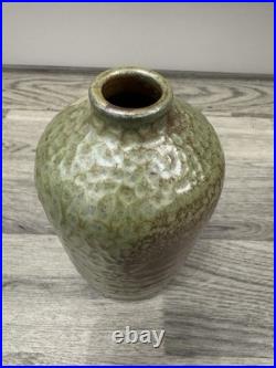 Sheherezade Alam Studio Pottery Vase Lahore Pakistan Iridescent Green Glaze