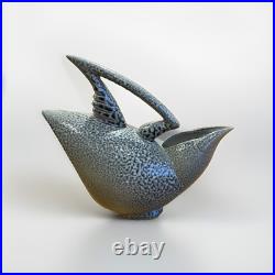 Signed Anthony Theakston ceramic studio pottery bird