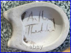 Signed Anthony Theakston ceramic studio pottery bird