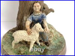Signed Antique Edward Bingham Castle Hedingham Studio Pottery Figural Vase Signed Antique Edward Bingham Castle Hedingham Studio Pottery Figural Vase