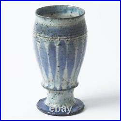 Signed Gutte Eriksen Denmark Pottery Cup Mid-Century Modern Danish Vase 4.5