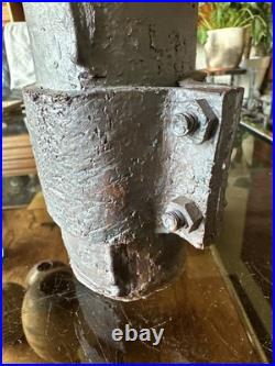 Signed J. H 81 Brutalist / Industrial Studio Pottery Cylinder Vase. Example D